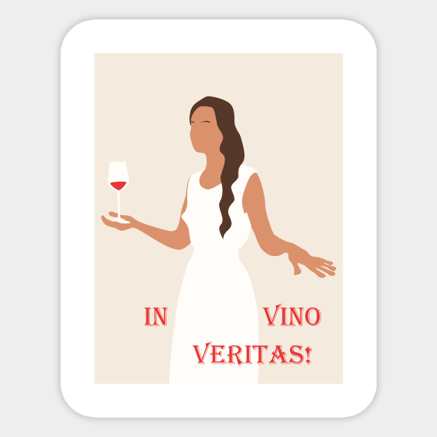 greek woman with wine Sticker by MALUNKAN